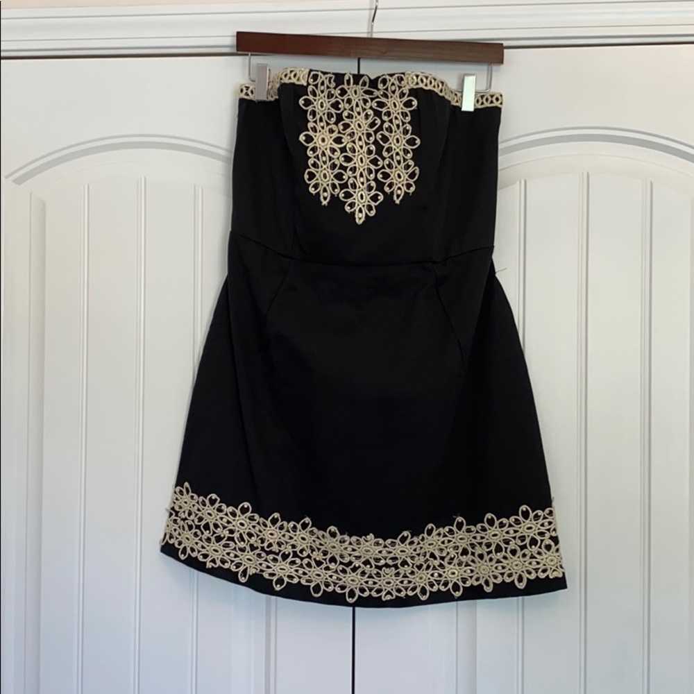 NWT Mud Pie Black/Gold Dress